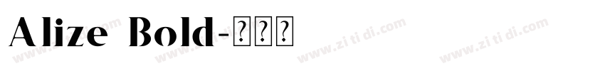 Alize Bold字体转换